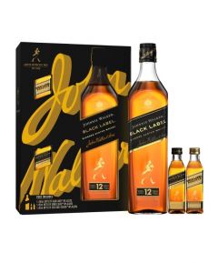 Johnnie Walker Black Label Blended Scotch Whisky 2x 5cl + 100CL