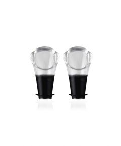 VACU VIN WINE SERVER CRYSTAL BLACK 2PC